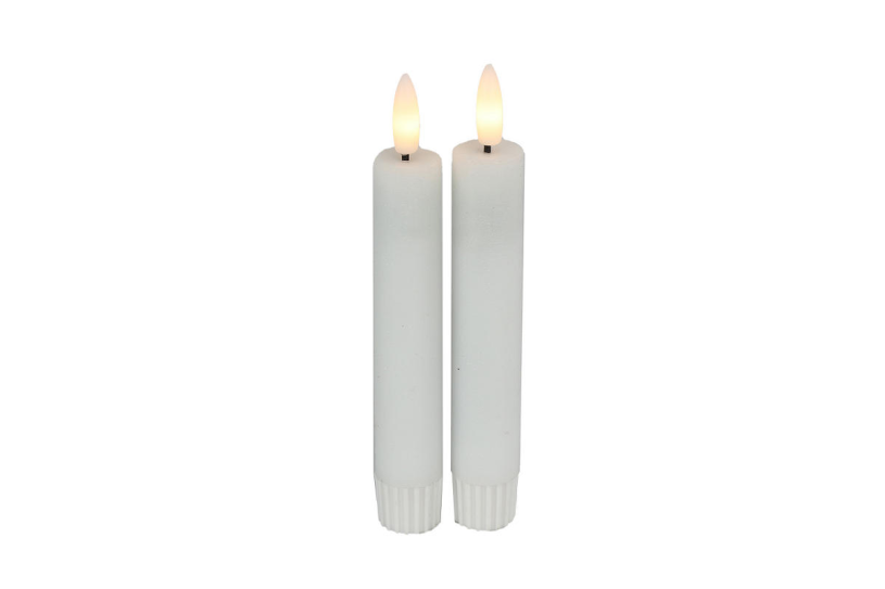 Countryfield led dinerkaars s 15cm 2 stuks - wit
