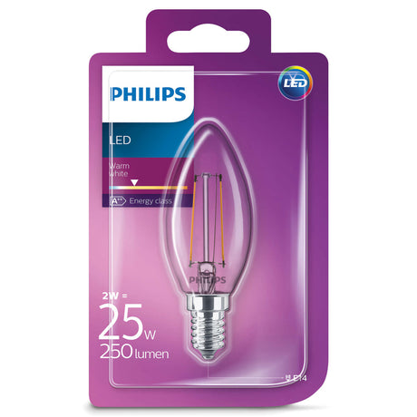 Philips LED Classic 25W (2W) B35 E14 WW CL ND 1BC 4 luci