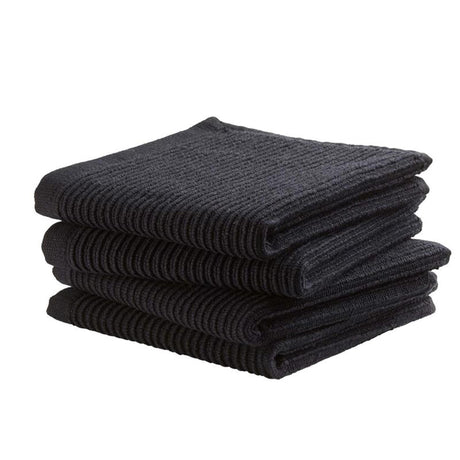 Ddddd strofinaccio basic nero 30x30 cm per 4 pezzi