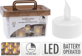 Tealight LED 24 pezzi con timer | 2 pezzi