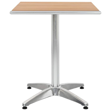 Vidaxl tuintafel 60x60x70 cm aluminium en hkc zilverkleurig