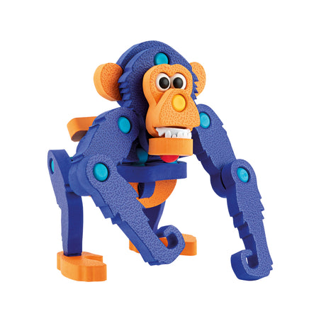 Toi-toys puzzle artigianale scimmia junior 25,8 cm blu 59 pezzi