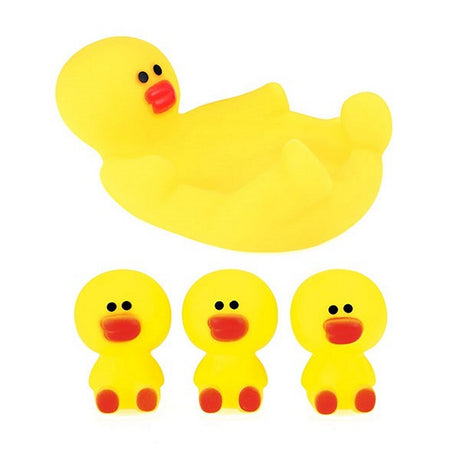 Toi-toys paperella di gomma grande stelline con 3 paperelle di gomma piccole
