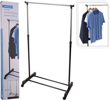 Soluzioni di stoccaggio Soluzioni di stoccaggio Raccolto di abbigliamento con ruote single rang 80x42x (90-165) cm