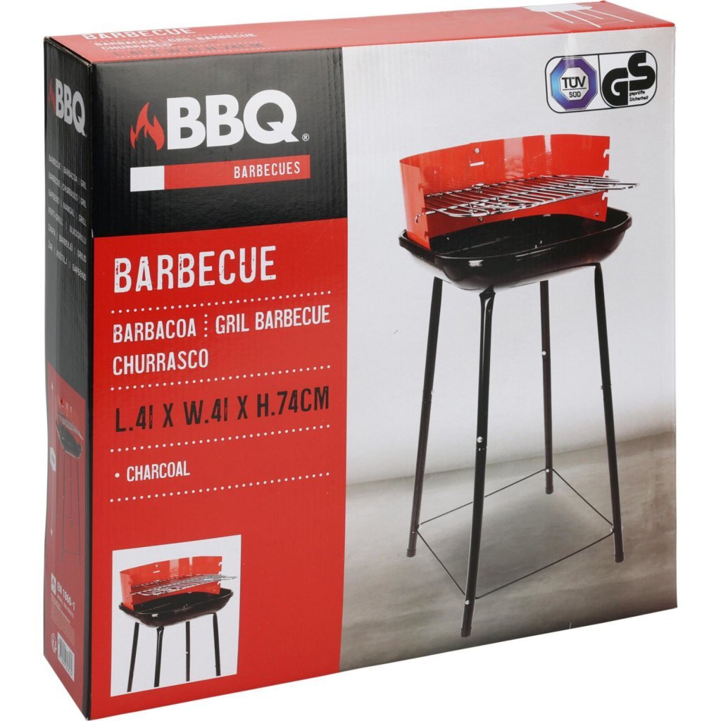 BBQ semiaperto 41 cm rosso nero