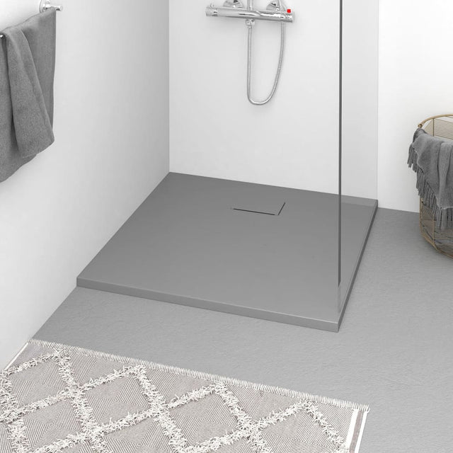 Vidaxl Doccia vassoio 90x80 cm SMC grigio