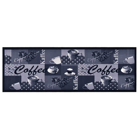 Vidaxl tappetino da cucina caffè lavabile 60x180 cm blu