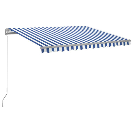 Tenda Vidaxx estensibile manualmente con LED 300x250 cm blu e bianco