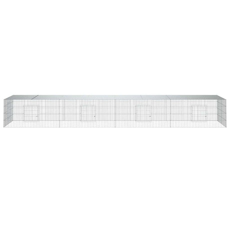 Cage di coniglio Vidaxl con 4 pannelli 433x109x54 cm galvanizzato
