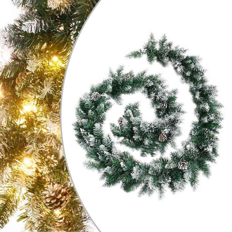 Vidaxl Ghirlanda di Natale con luci a LED 5,2 M PVC verde