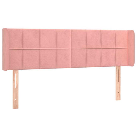 Vidaxl hoofdbord met randen 147x16x78 88 cm fluweel roze