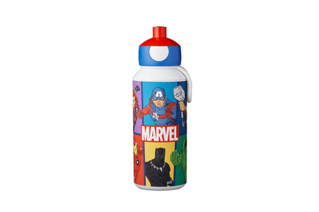 Mepal borraccia pop-up campus - 400 ml - si chiude bene - bicchiere per bambini - avengers