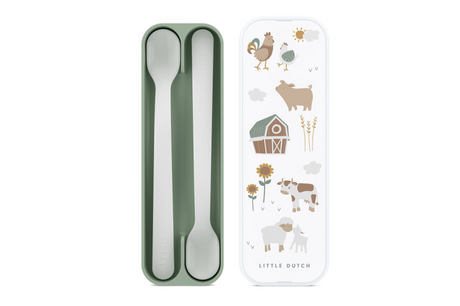 Mepal set baby cucchiaio mio 2 pezzi - piccola fattoria 14,5 cm