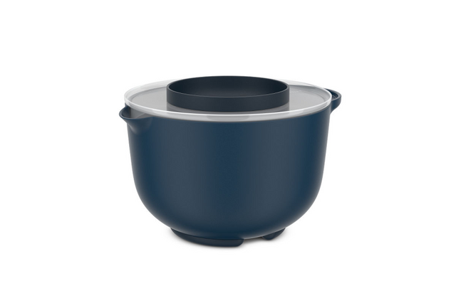 Ciotola Mepal con coperchio paraspruzzi Chef It - 3 l - ciotola - adatta al microonde e alla lavastoviglie - utensili da forno - blu scuro