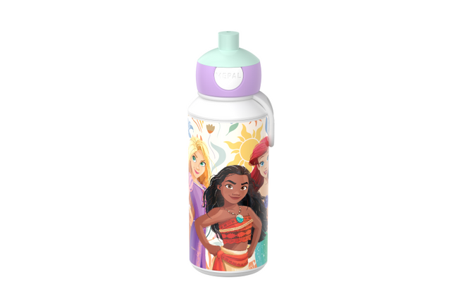 Mepal pop-up drinkfles campus - 400 ml - sluit goed af - drinkbeker voor kinderen - princess power