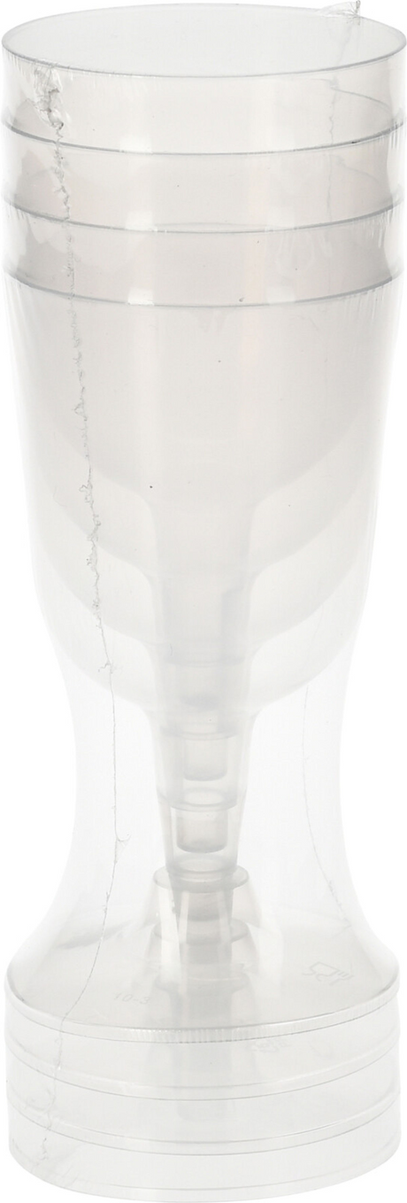 Eccellente set di 4 bicchieri da vino in plastica riutilizzabili per la casa, da 160 ml, lavabili in lavastoviglie