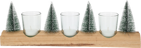 Set portacandele home styling alberi 39x12 cm