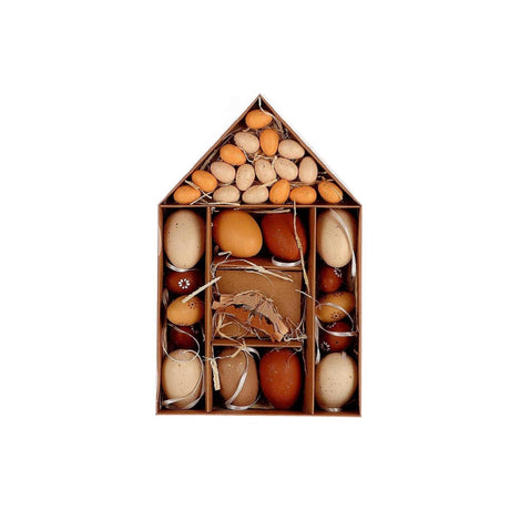 Hbx natural living hbx natural living deco uova marroni in casetta di cartone