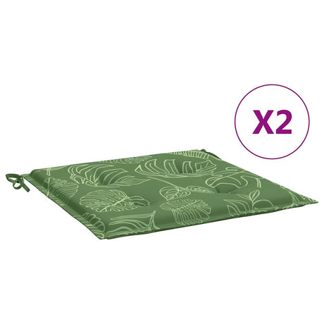 Cuscini per sedia VidaXL 2 pezzi modello foglia 50x50x4 cm tessuto