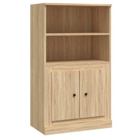 Vidaxl hoge kast 60x35,5x103,5 cm bewerkt hout sonoma eikenkleurig