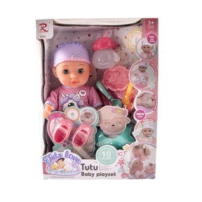 Bambola pipì con accessori e 10 suoni 26 cm