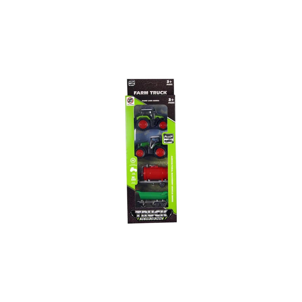 Set trattore pressofuso pull back 7cm 4 assortiti