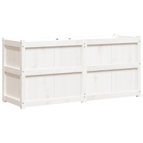 Fioriera Vidaxx 150x50x70 cm in legno di pino massiccio bianco