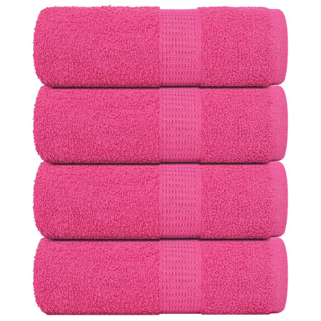 VidaXL asciugamani ospite rana 4 pz 30x50 cm 360 g m² rosa