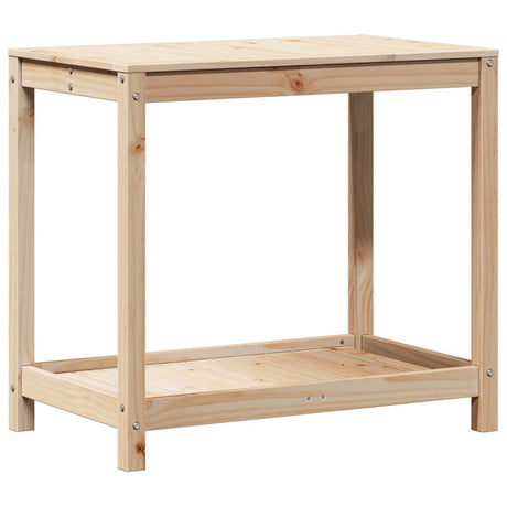 Tavolo da vaso Vidaxx con ripiano 82,5x50x75 cm in legno di pino massiccio