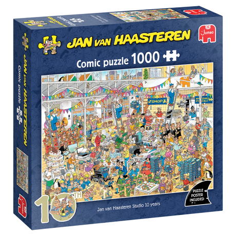 Puzzle Jumbo Jan van Haasteren - 10 anni Jan Van Haasteren Studio, 1000 pezzi.