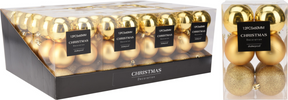 Kerstbal onbreekbaar 6.00cm 12 stuks - goud