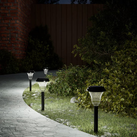 Vidaxx illuminazione per vialetti da giardino 12 pezzi solare con picchetti da terra bianchi