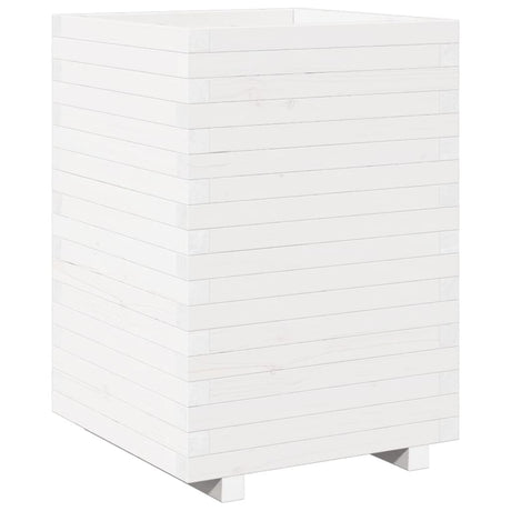 Fioriera Vidaxx 50x50x72,5 cm in legno di pino massiccio bianco