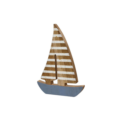 Decoris decorazione barca in legno 1,5x13x18cm fsc 100%