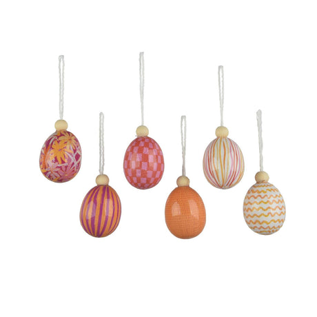 Decoris decorazione da appendere uovo in schiuma ø4xh6cm 6 assortiti