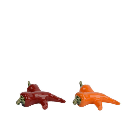 Decoris decoro peperone vegetale in porcellana 12,5x12,5x4cm 2 assortiti