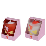 Candela Decoris in vetro h6.8cm cuore