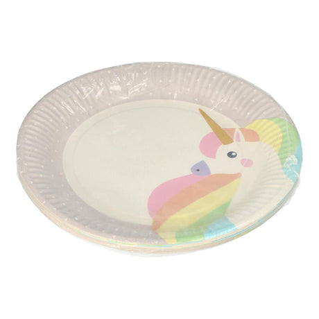 Papstar set di 10 piatti in cartone unicorno ã˜23 cm