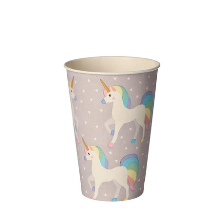Papstar set da 10 bicchieri in cartone unicorno 0,2l ã˜7x9,7cm