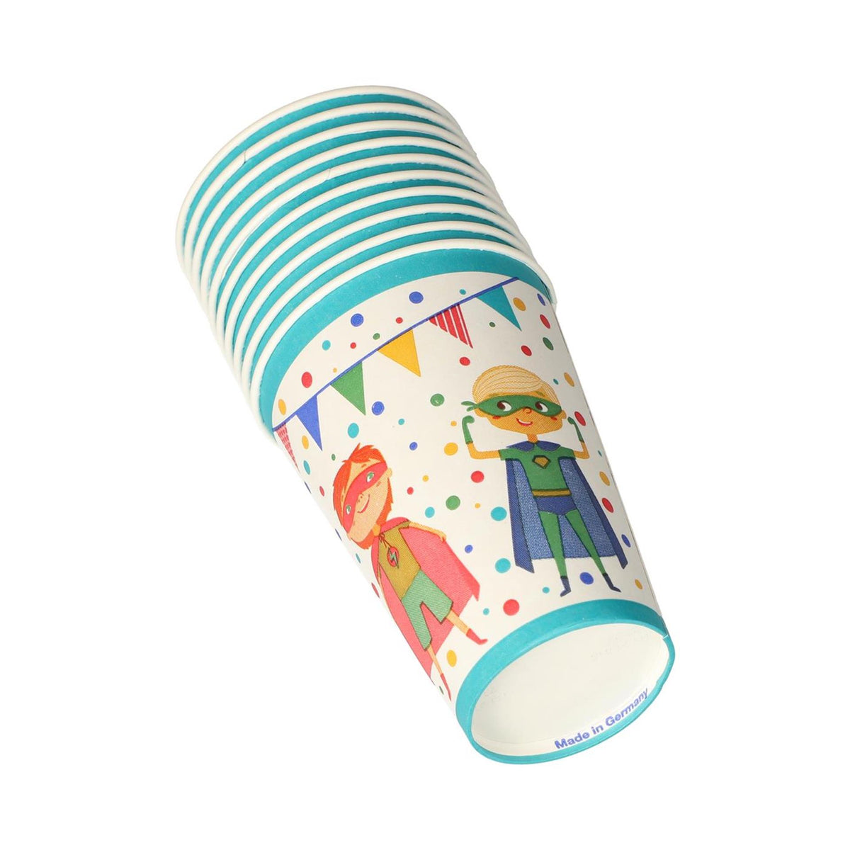 Papstar set da 10 bicchieri da supereroe in cartone 0,2l ã˜7x9,7cm