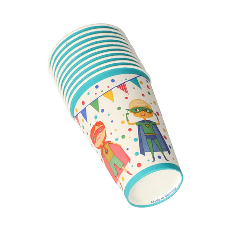 Papstar set da 10 bicchieri da supereroe in cartone 0,2l ã˜7x9,7cm