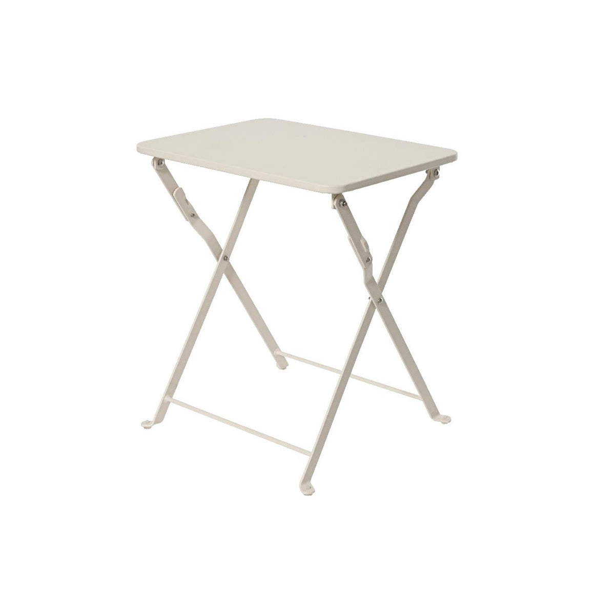 Tavolino Decoris Göteborg in acciaio da esterno bianco sporco 40x30x45 cm