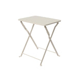 Tavolino Decoris Göteborg in acciaio da esterno bianco sporco 40x30x45 cm