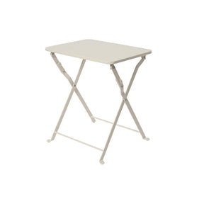 Tavolino Decoris Göteborg in acciaio da esterno bianco sporco 40x30x45 cm