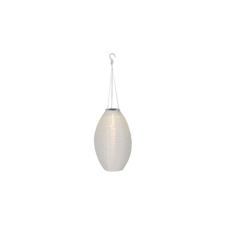 Lanterna solare Lumineo nylon bianco ø22xh33cm