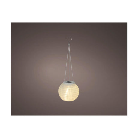 Lanterna solare Lumineo nylon bianco ø15xh10cm
