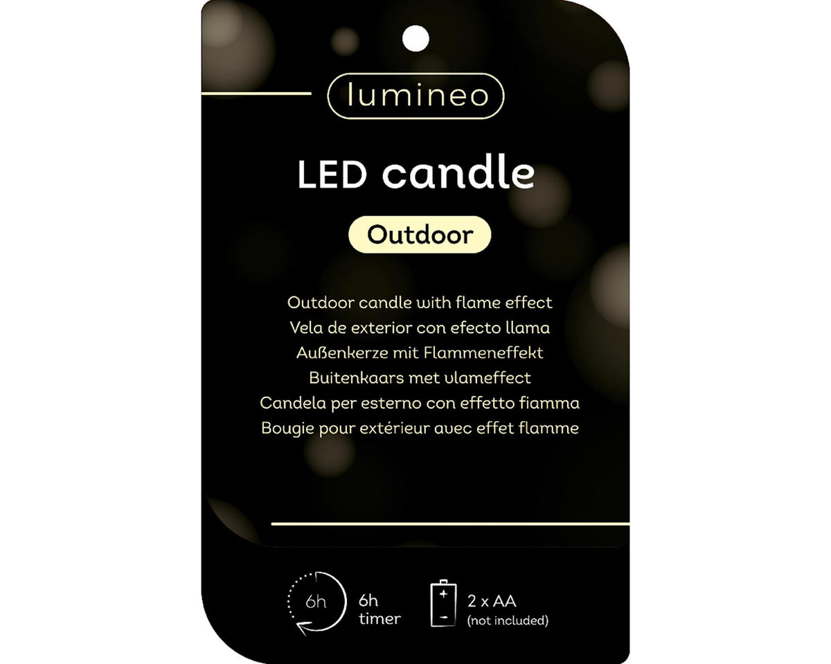 Candela da esterno Decoris LED in ferro ã˜12x6,5cm verde