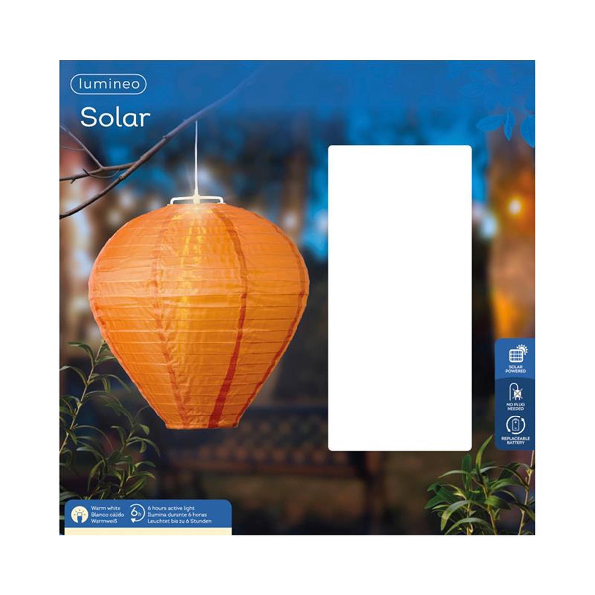 Lanterna solare Lumineo nylon ø30x28cm