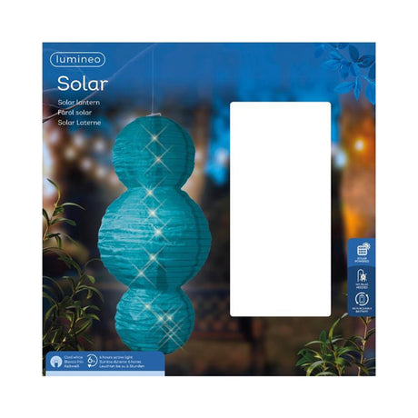 Lanterna solare Lumineo nylon ø28x58cm assortiti bianco caldo