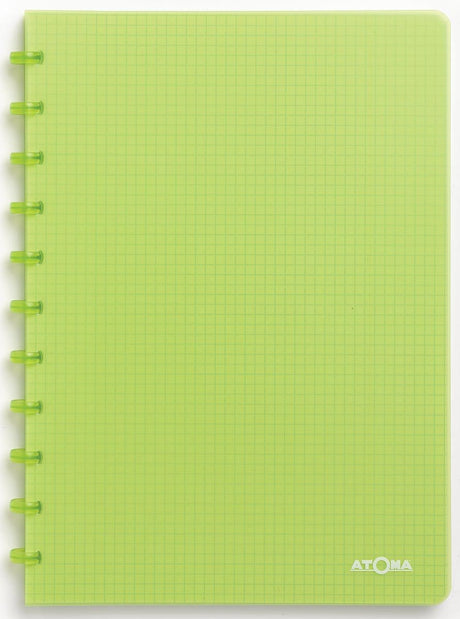 Quaderno trendy Atoma - A4 - 144 pagine - quadretti 5 mm - verde trasparente - 1 pezzo